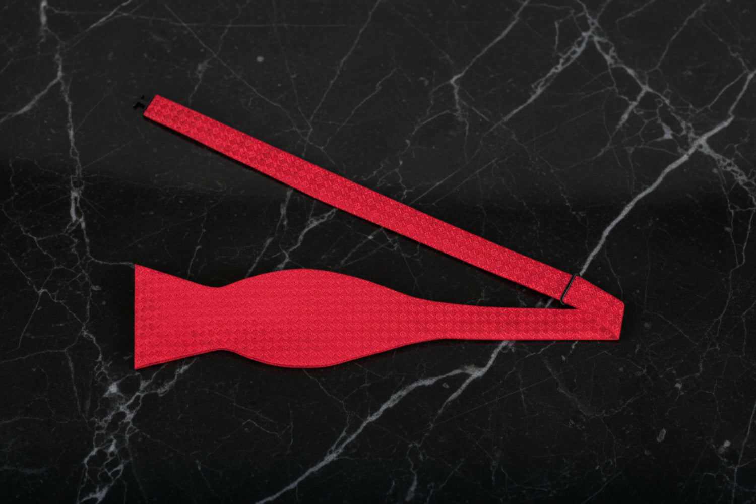 Red Geometric Bow Tie Untied