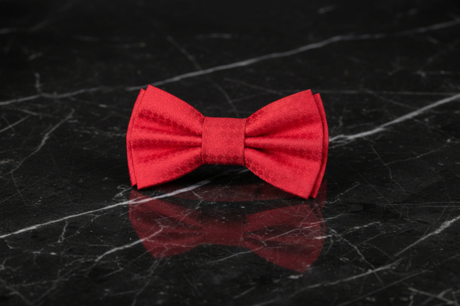 Red Geometric Bow Tie