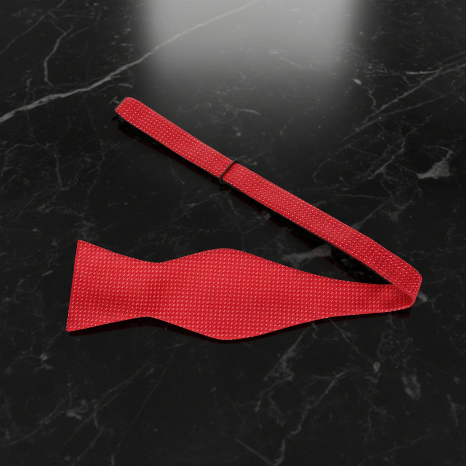 Red, White Polka Bow Tie Untied