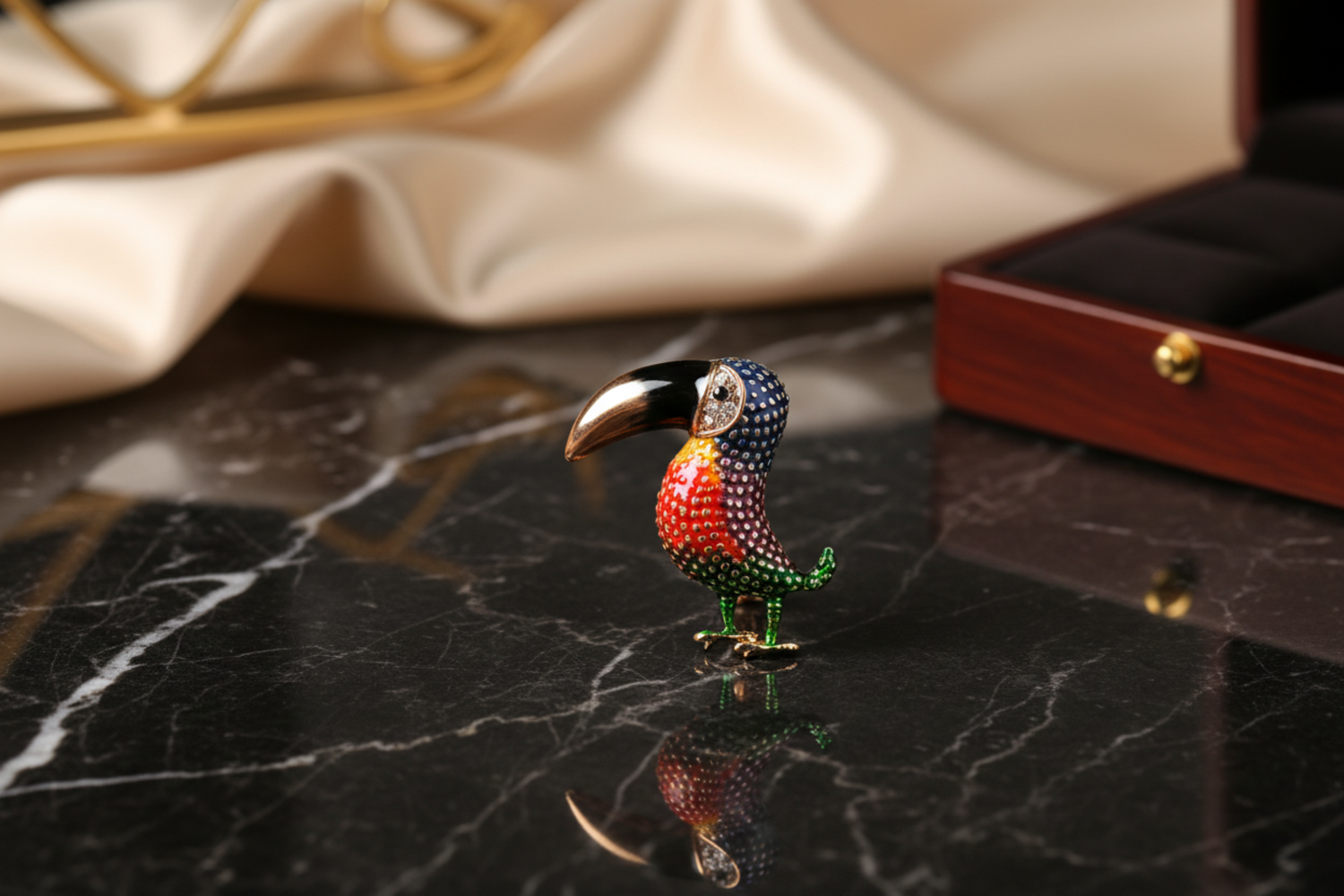 Red Toucan lapel pin