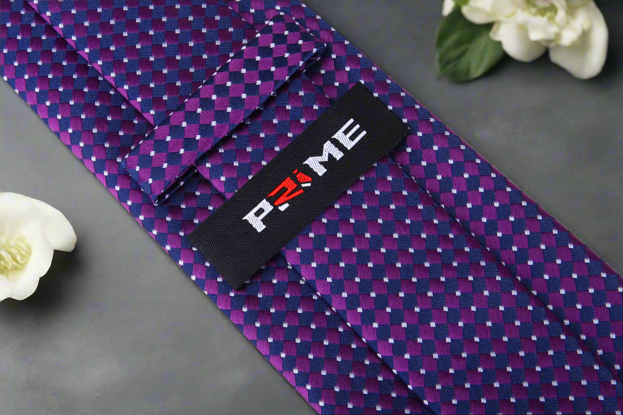 Deep Purple Diamonds Tie Keep
