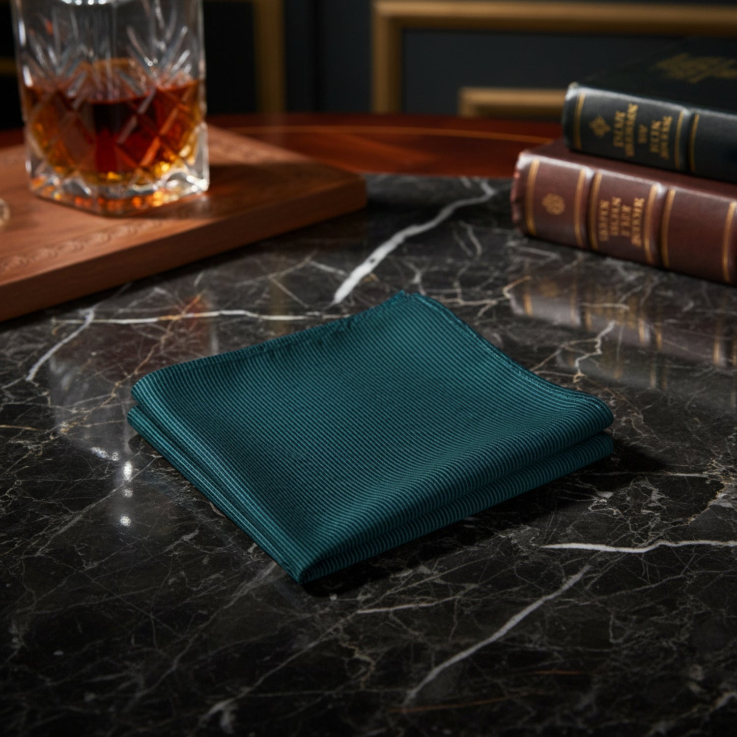 A Solid Sea Green Pattern Pocket Square