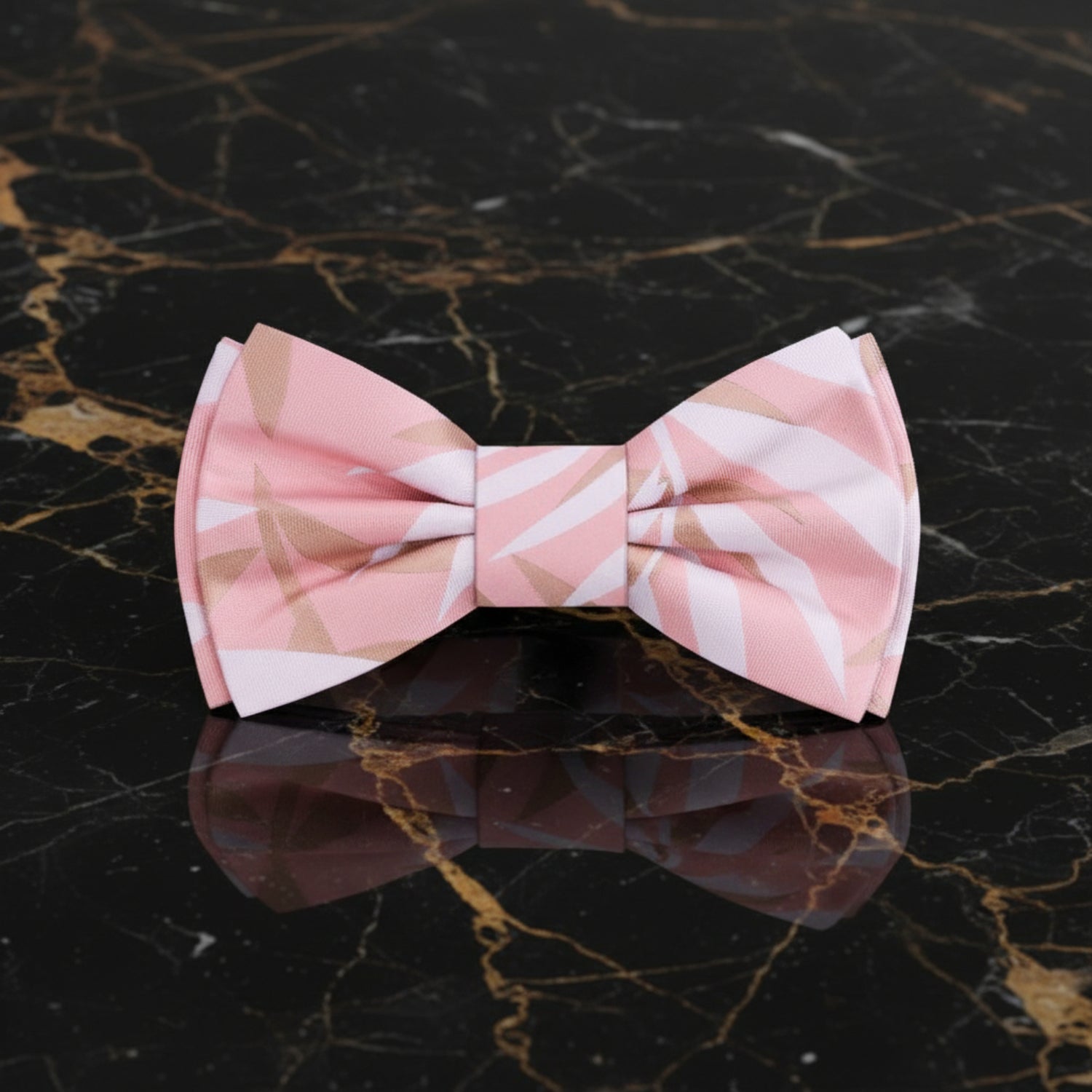 Pink floral bow tie