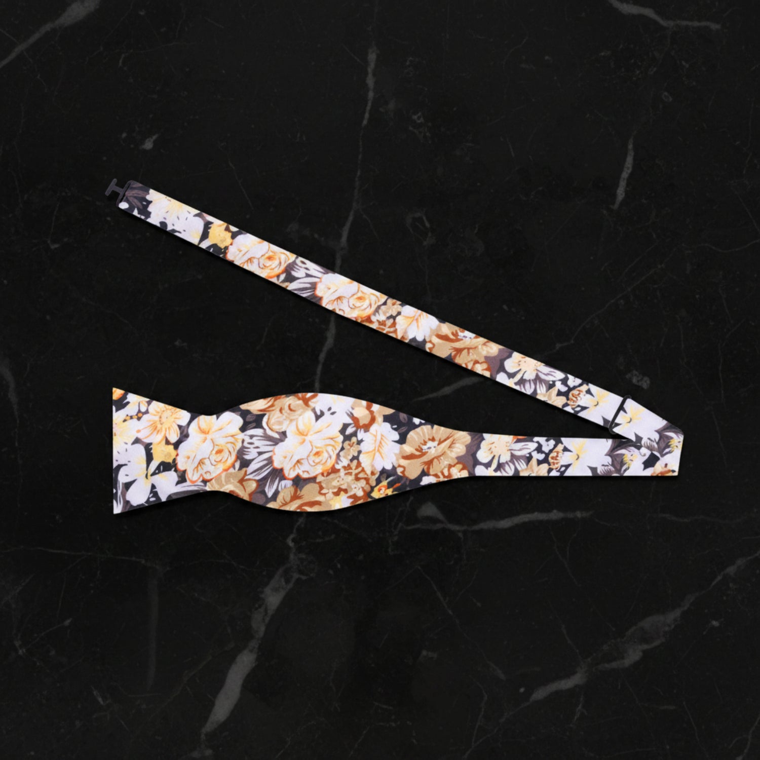 Shades of Brown Floral Bow Tie Self Tie
