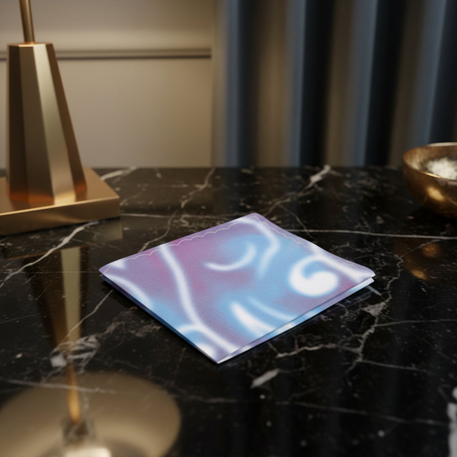 Shades of Purple and Blue Shimmer Pop Abstract Pocket Square