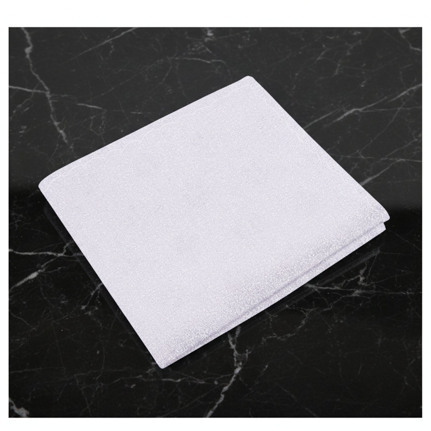 Shimmer Silver Textured Pocket Square