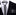 Silver, Black Lined Tie and Black Floral Pocket Square