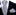 A Silver, Black Geometric Oval Shaped Pattern Silk Necktie, Matching Pocket Square