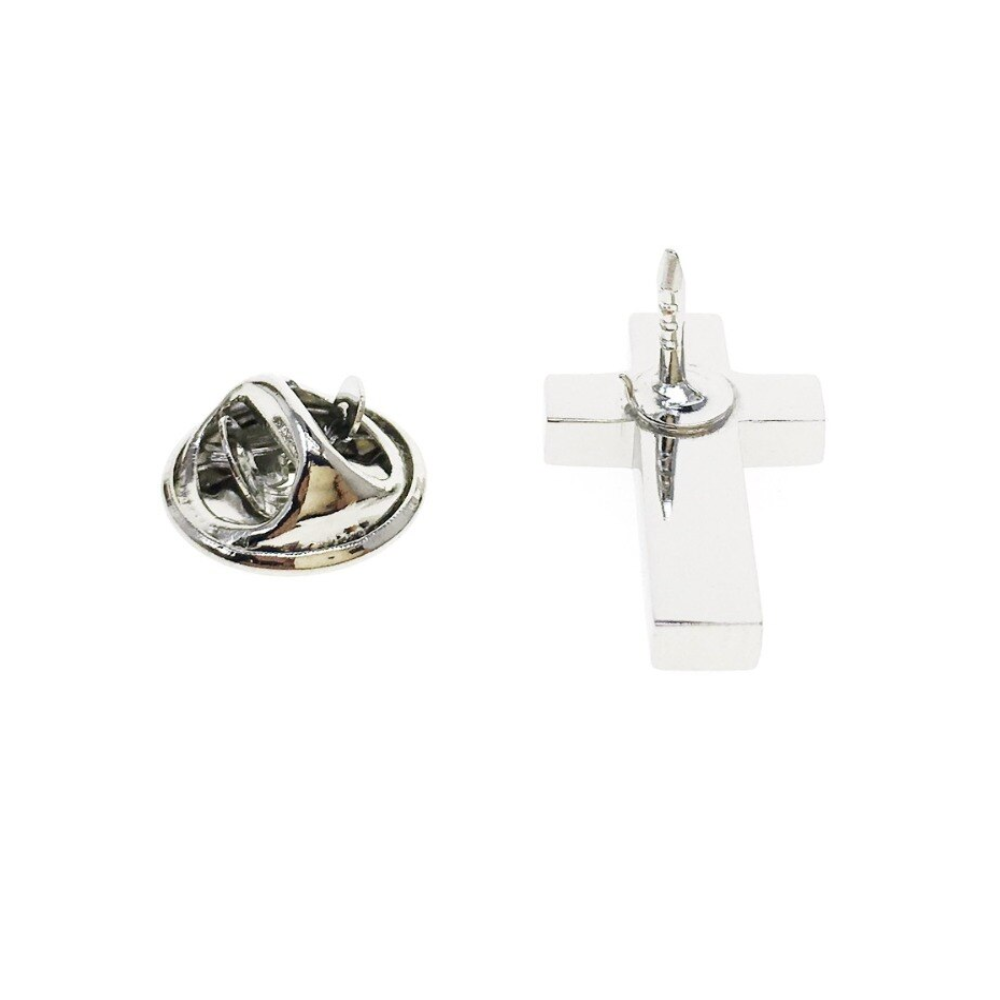 View 2 Black Cross Lapel Pin