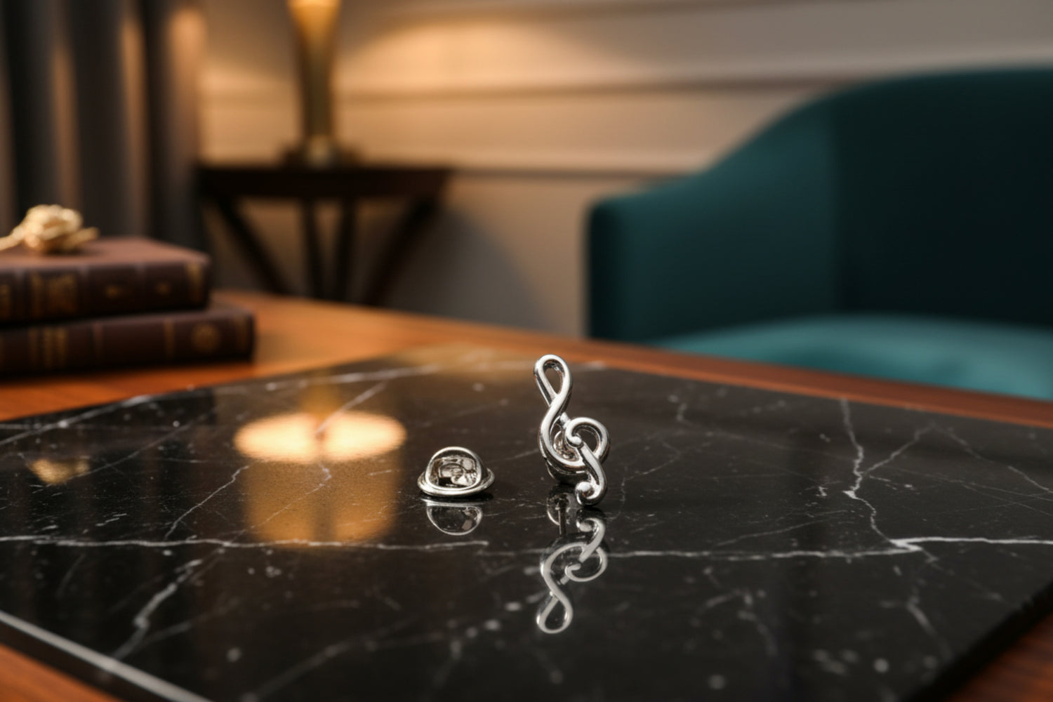 A Curly Music Note Lapel Pin