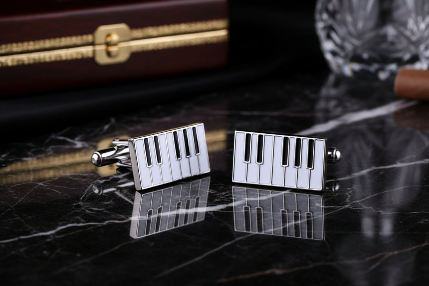 Silver Keyboard Cuffs 2