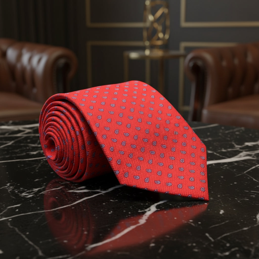 Red Paisley Tie
