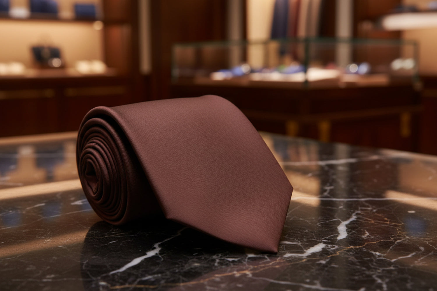 Solid Brown Tie 