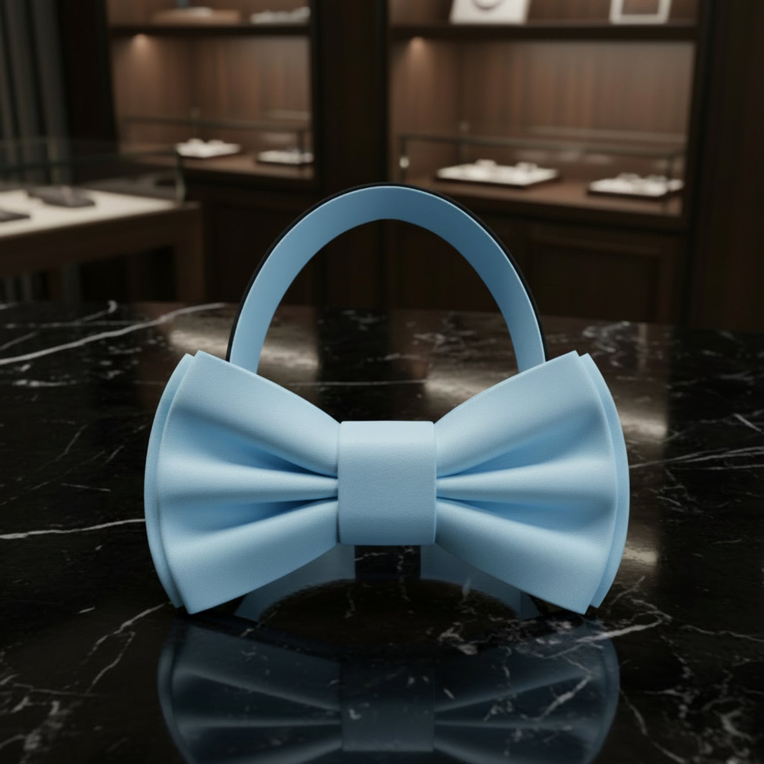 Pre Tied Arctic Blue Bow Tie