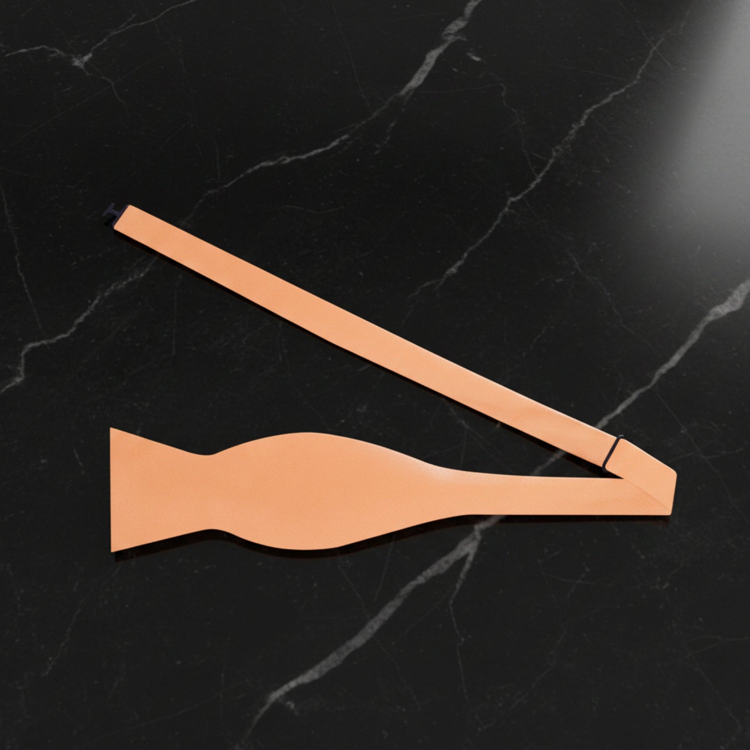 Self Tie: Solid Glossy Cantaloupe Bow Tie 
