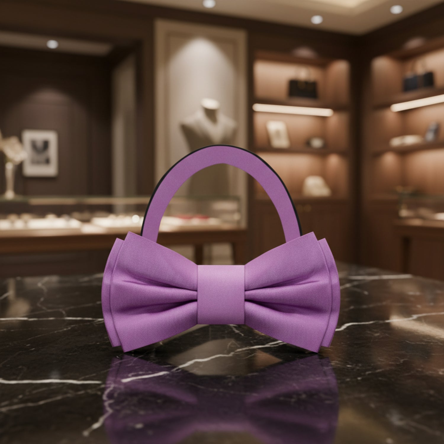 Pre Tied: Heather Purple Bow Tie 