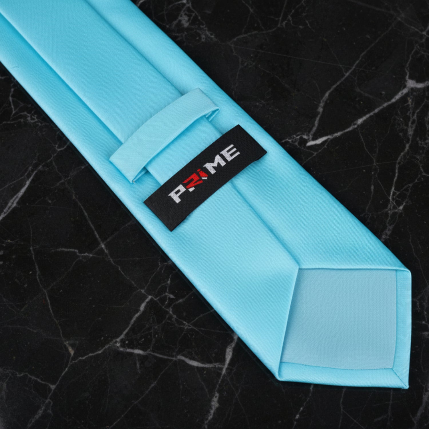 Solid Glossy Iceberg Blue Necktie Keep
