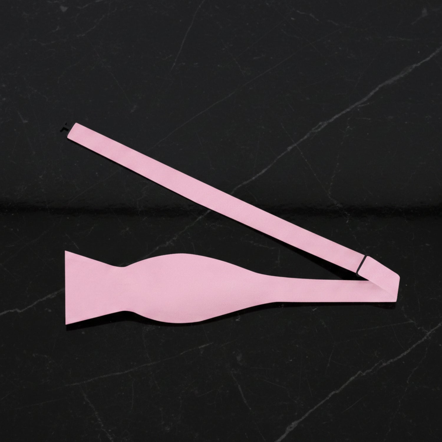 Self Tie: Solid Glossy Kobi Pink Silk Bow Tie 
