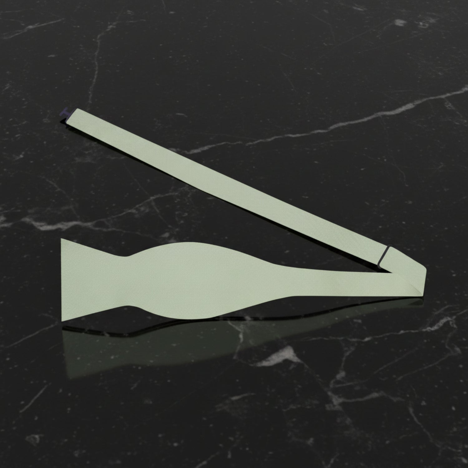 Self Tie: Solid Glossy Laurel Green Bow Tie 