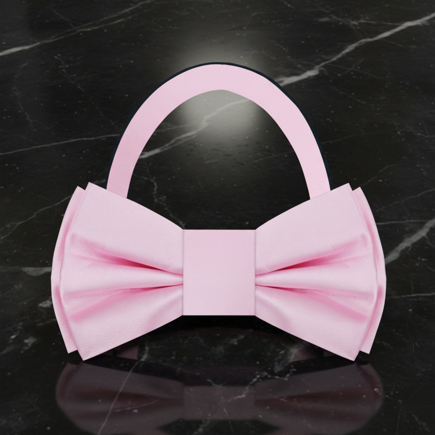 Pre Tied: Solid Glossy Blush Pink Bow Tie