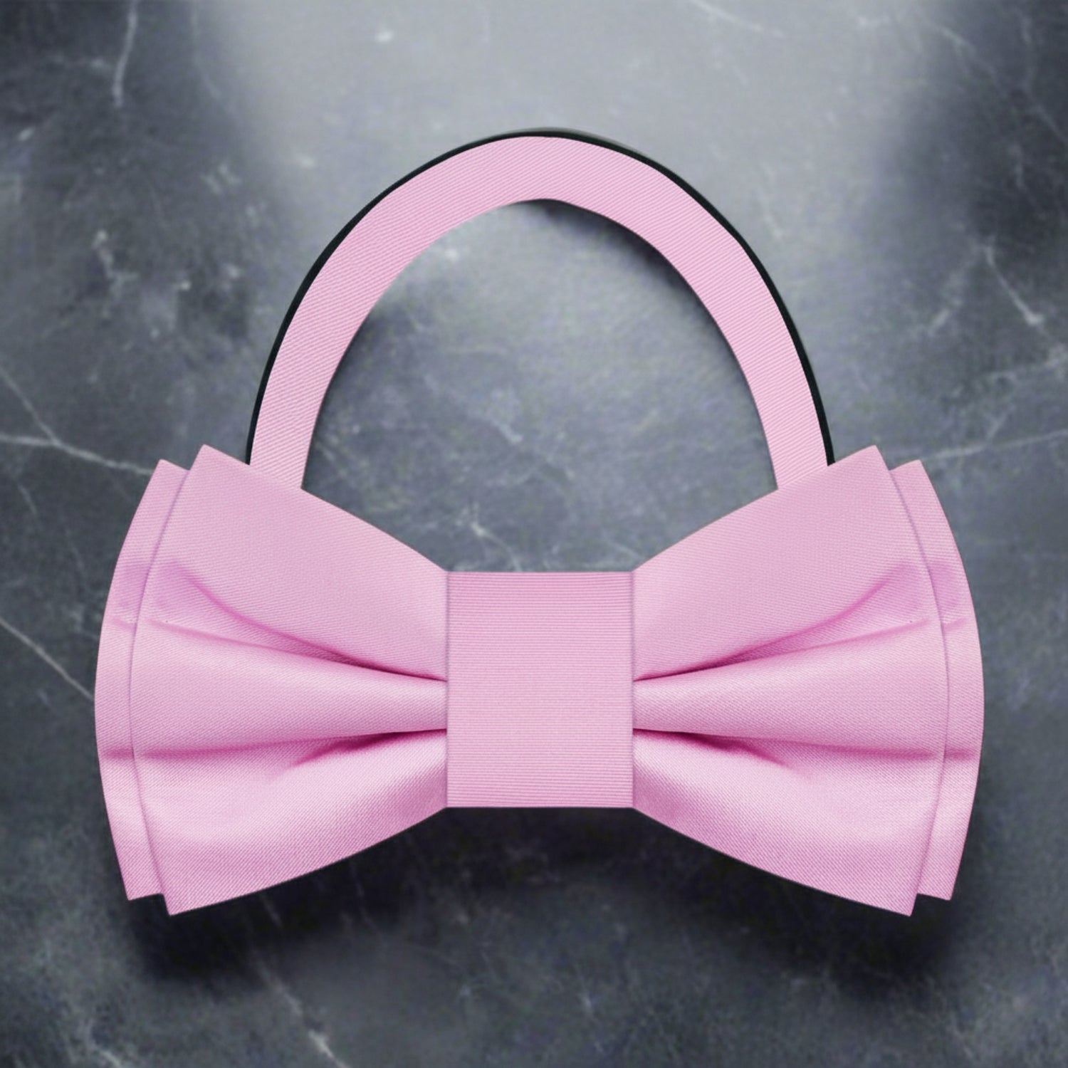 Pre Tied: Solid Glossy Light Orchid Pink Silk Bow Tie 