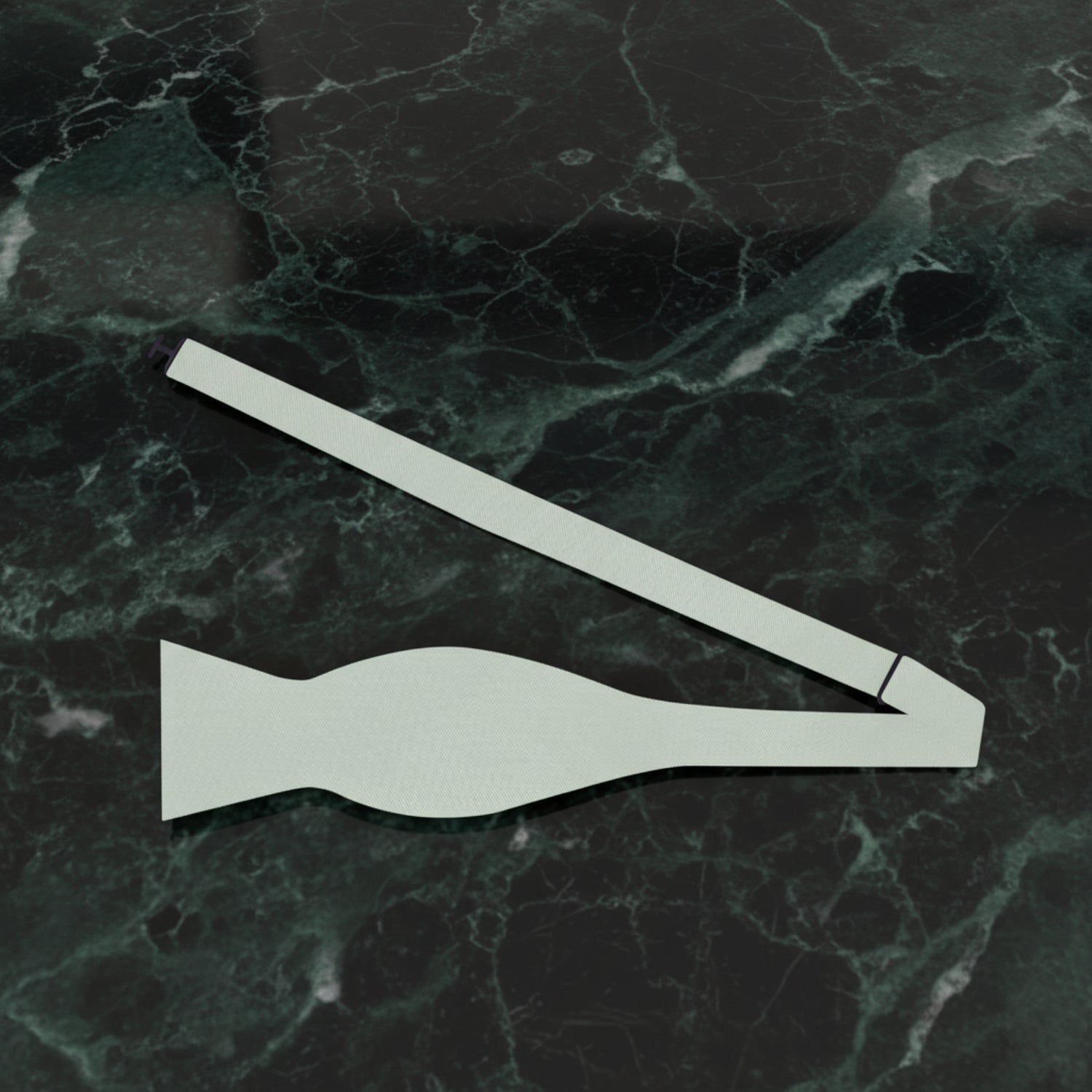 Light Sage Solid Glossy Bow Tie Self Tie