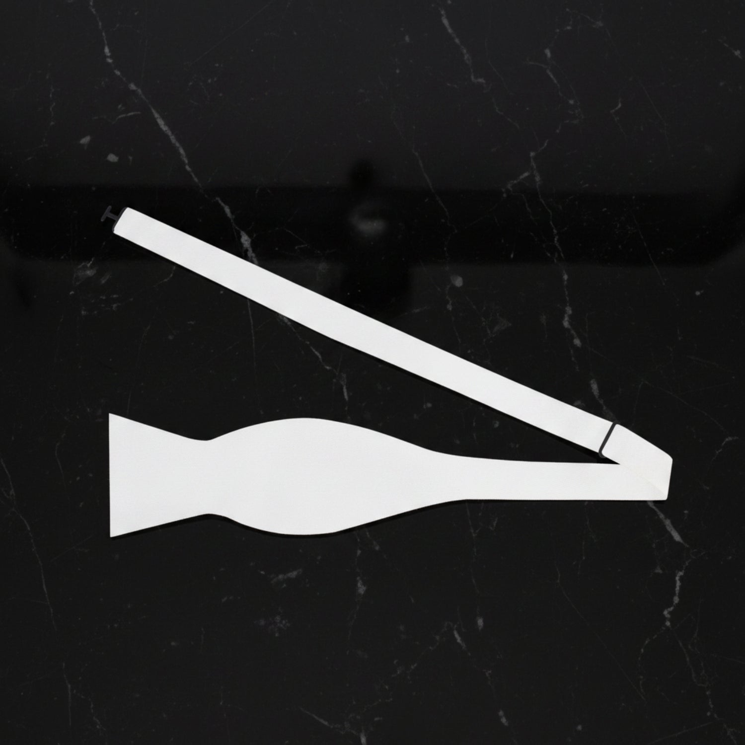 Self Tie: Powder White Bow Tie 