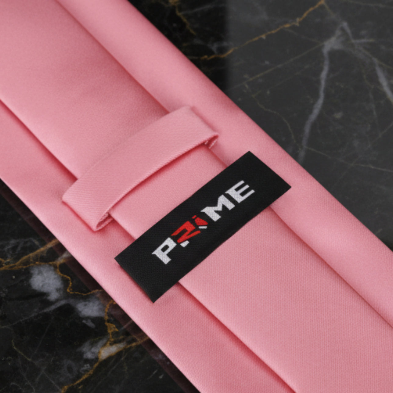 Solid Glossy Salmon Pink Tie Keep