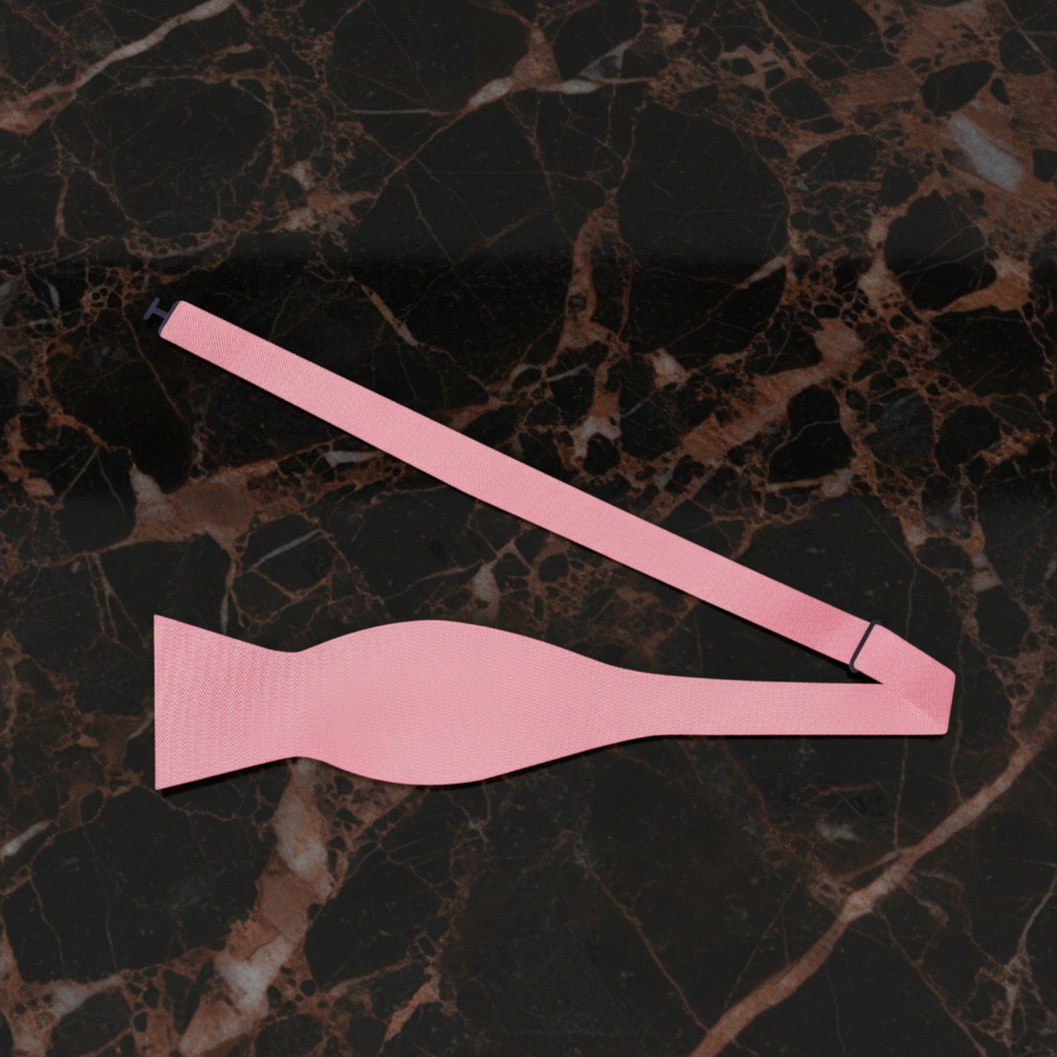 Self Tie: Solid Glossy Salmon Pink Bow Tie