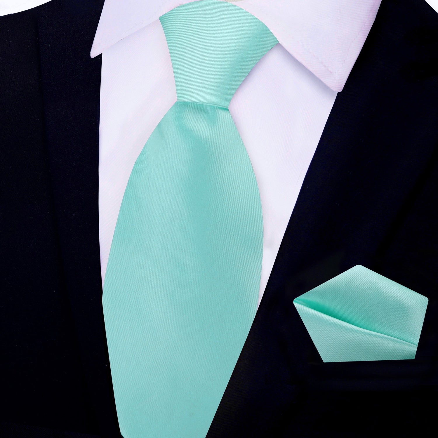 Solid Sea Lyric Tie and Pocket Square