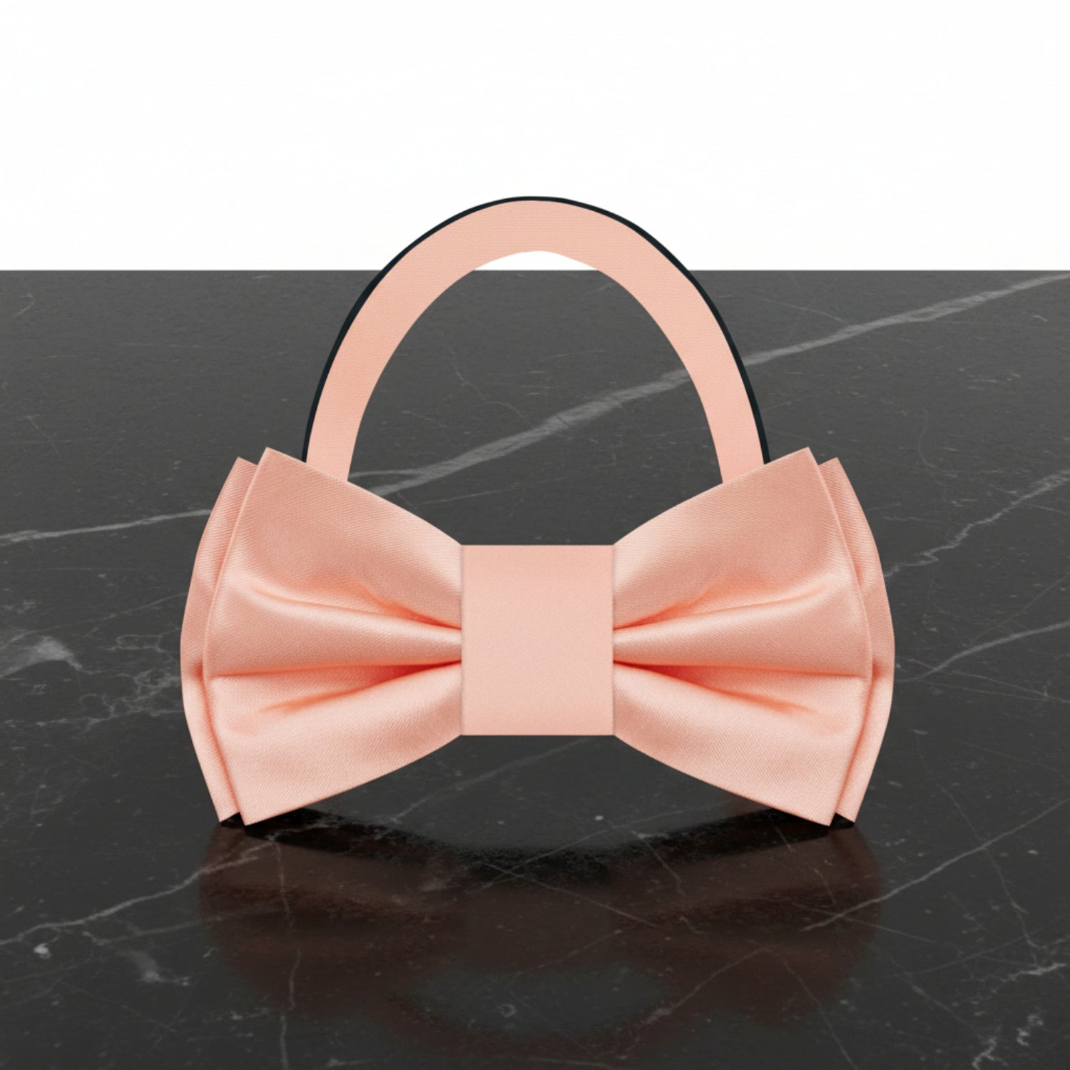 Pre Tied: Solid Glossy Soap Orange Bow Tie