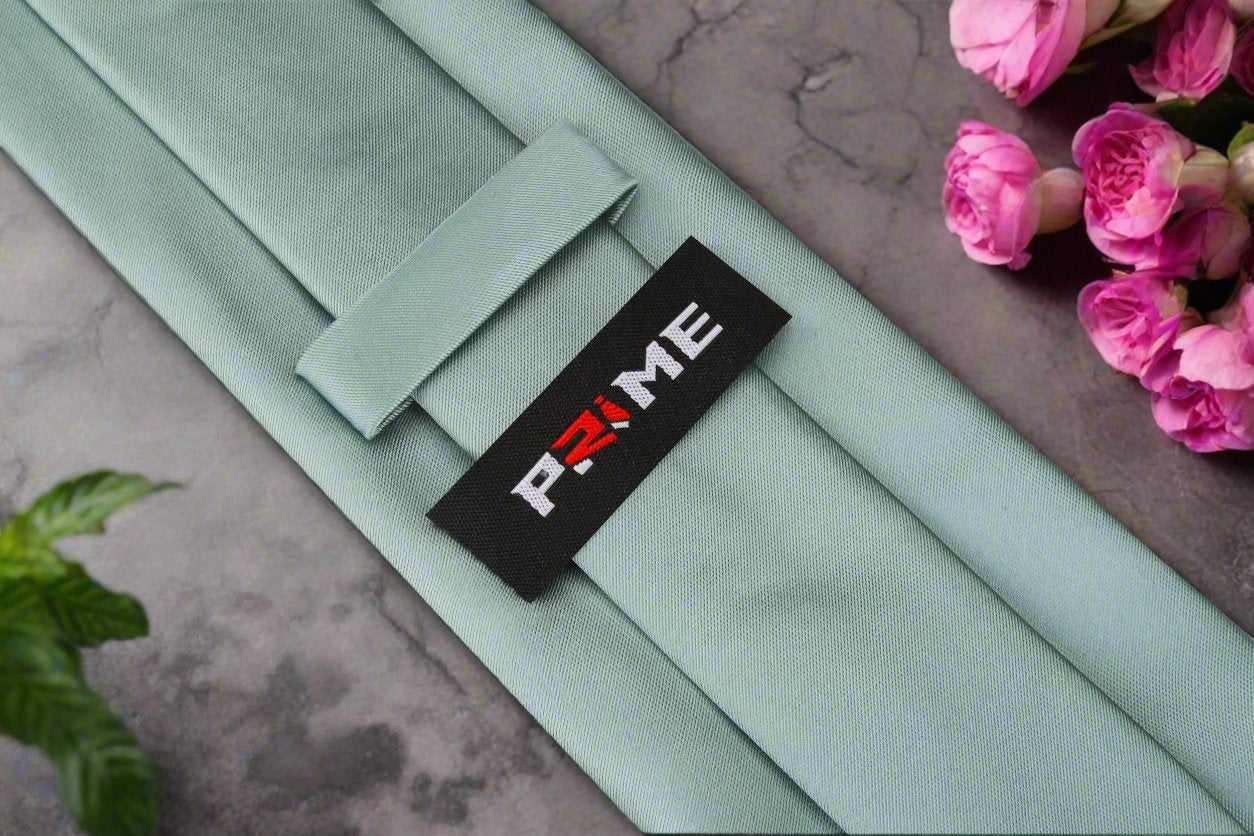 Solid Glossy Viridian Green Silk Necktie Tie Keep