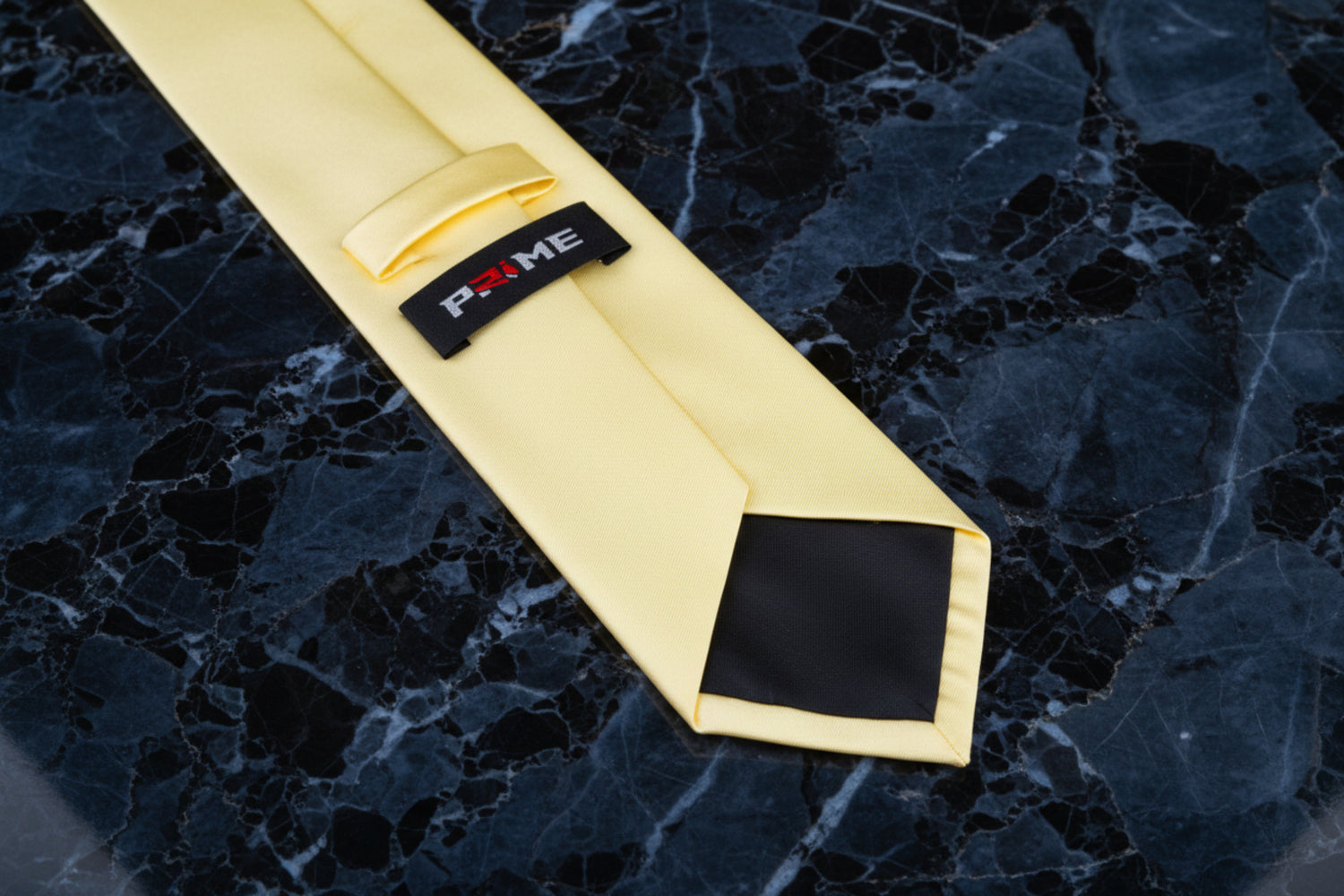 Tie Keep: Solid Glossy Sugar Cookie Yellow Necktie 