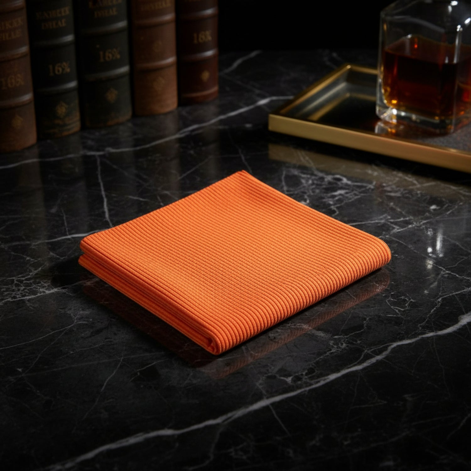 Orange Pocket Square