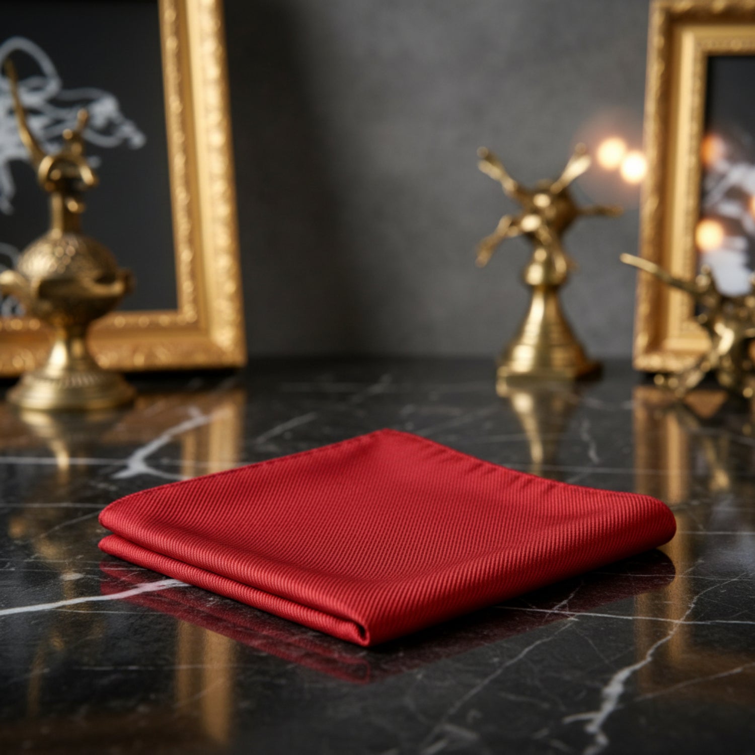 A Solid Red Pattern Pocket Square