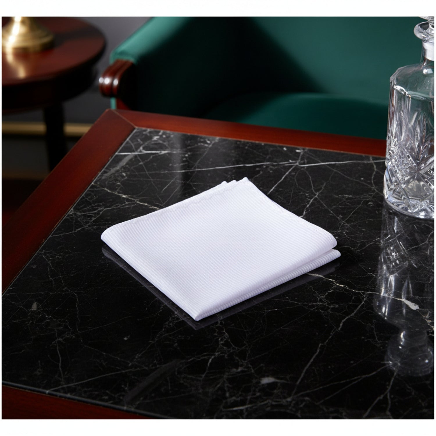 A Solid White Pattern Pocket Square