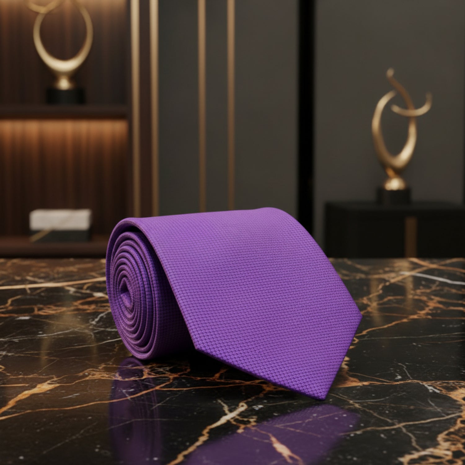 A Solid Sweet Grape Block Tie ||Sweet Grape