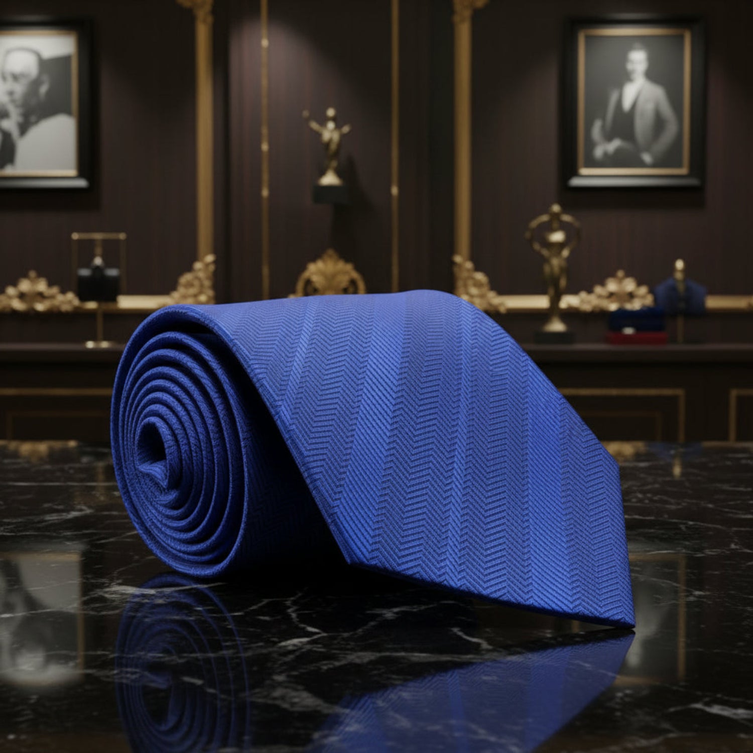 A Solid Persian Blue Pattern Necktie ||Persian Blue