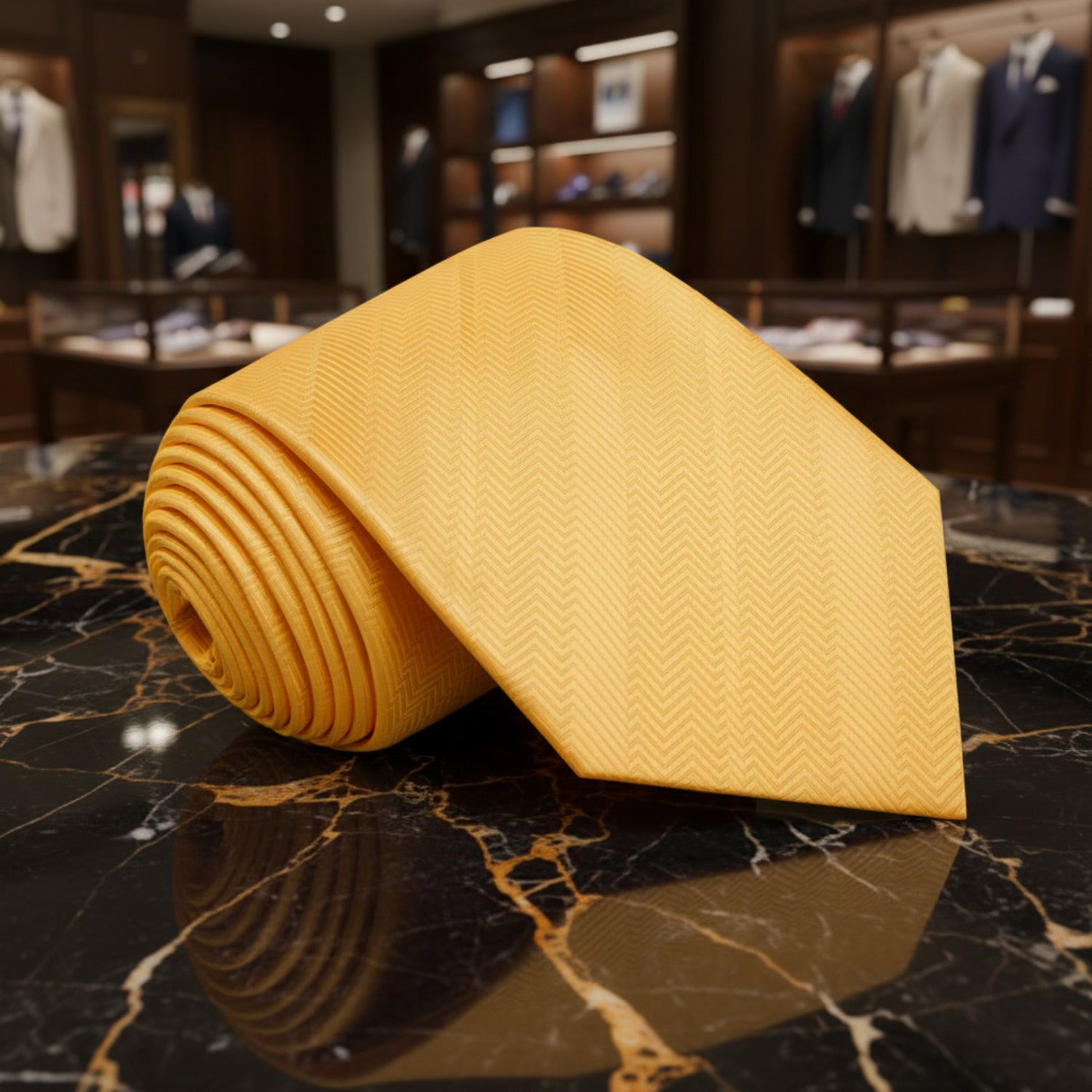 Dandelion Yellow Solid Necktie 