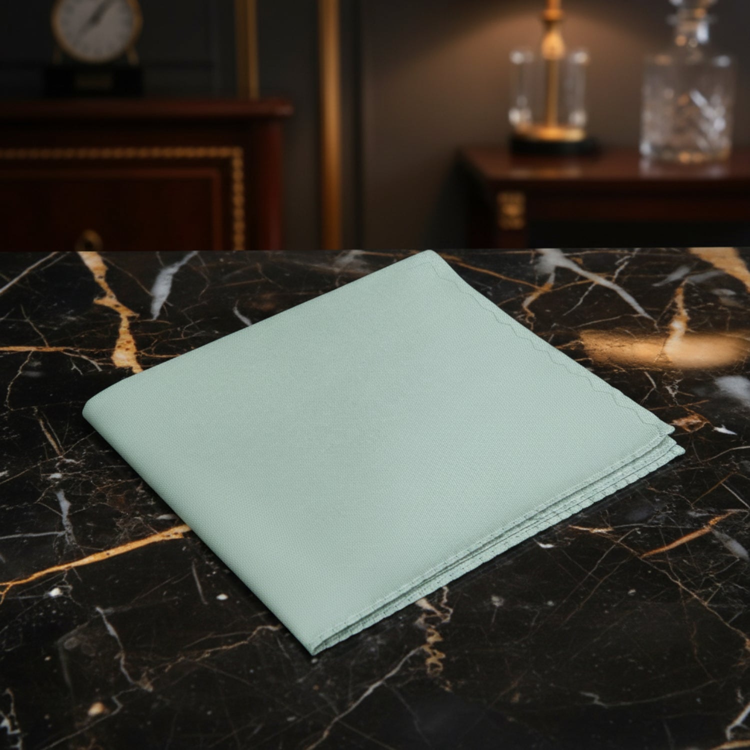 Stone Pistachio Glossy Pocket Square