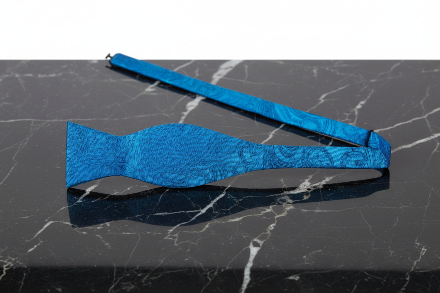 teal paisley bow tie Self Tie