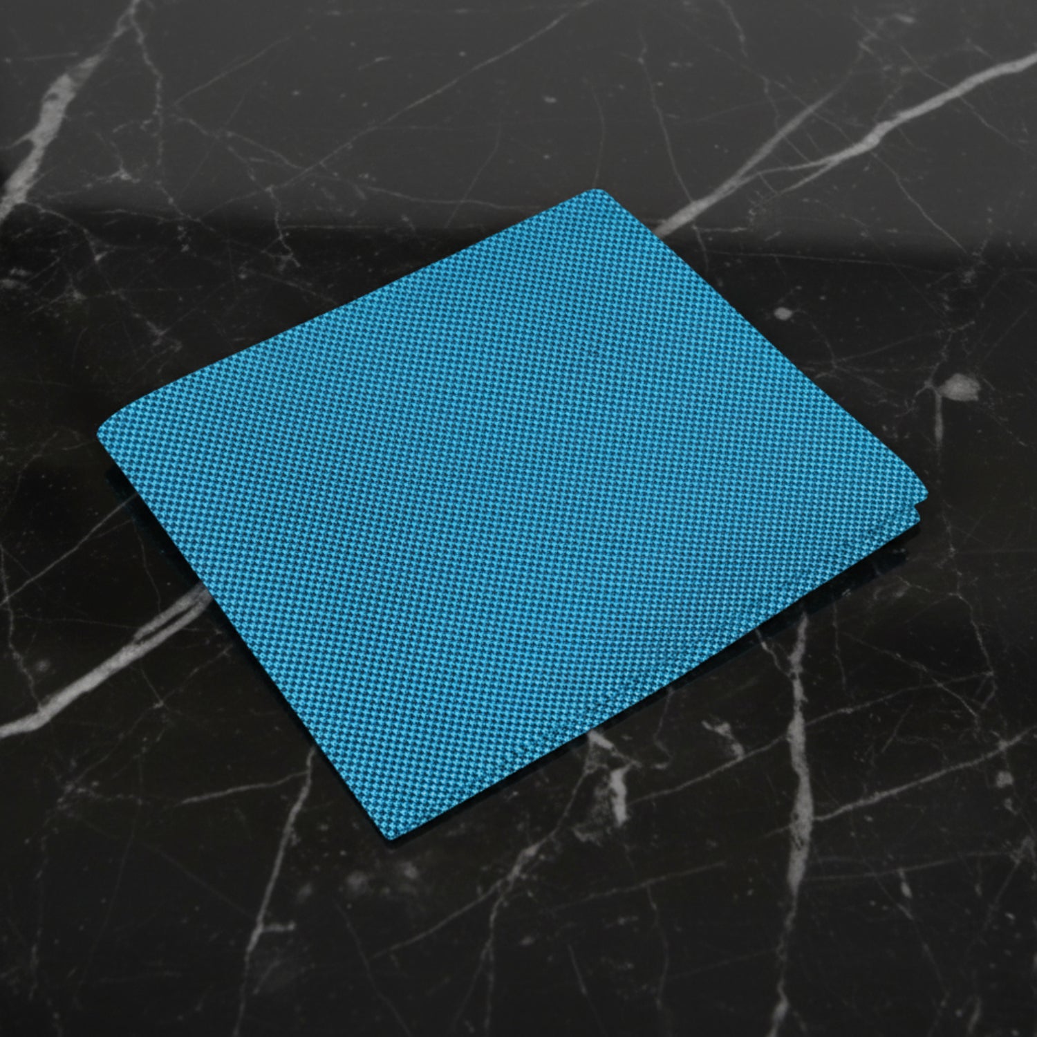 Teal with Check Texture Pocket Square