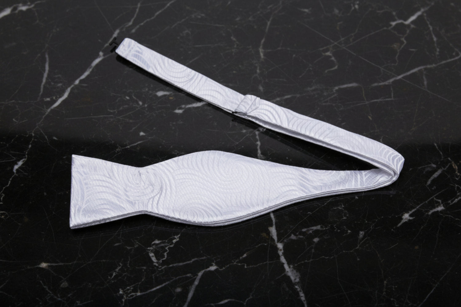 Self Tie A White Abstract Swirls Self Tie Bow Tie