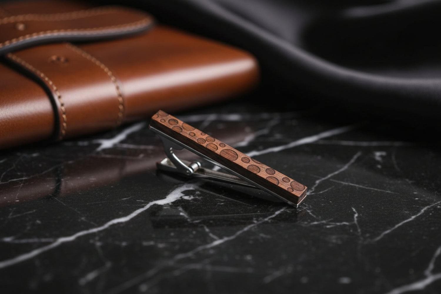 Circles Wooden and Metal Tie bar