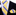 A Light Yellow with White and Dark Blue Stripe Necktie