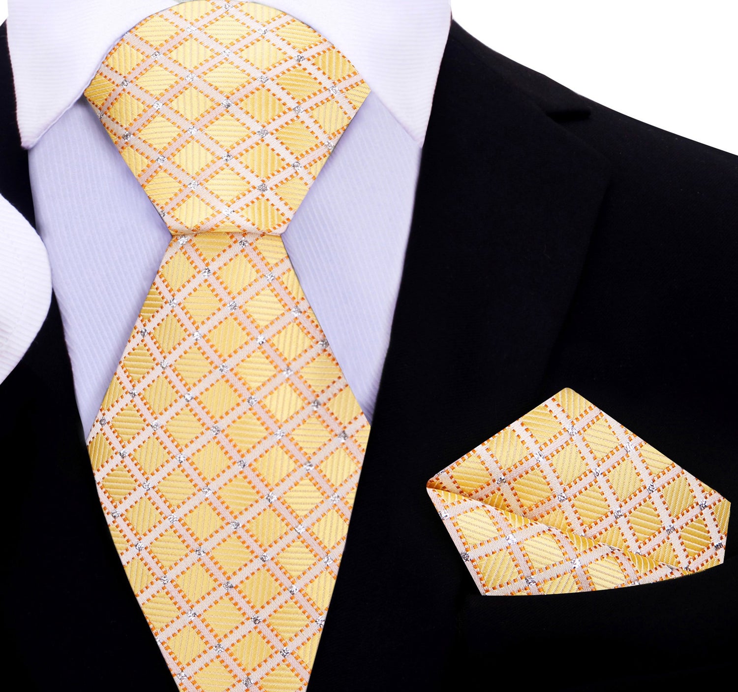 Gold Silver Tie and Square