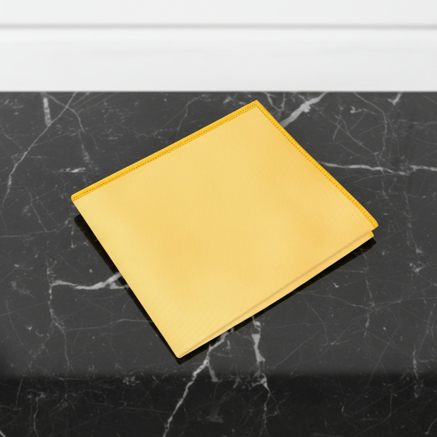Yellow, Dark Yellow Edges Pocket Square
