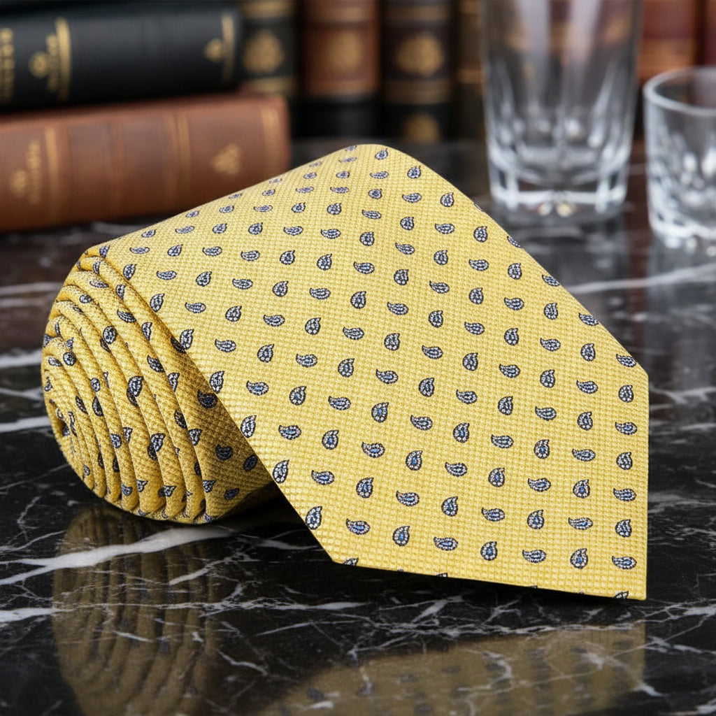 Yellow Paisley Tie