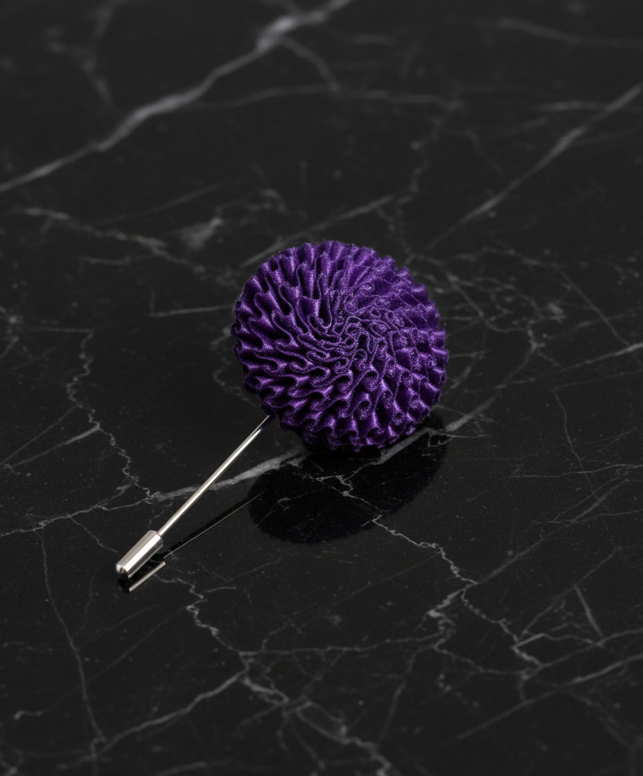 A Solid Blue Intricate Fancy Burst Lapel Pin||Blue